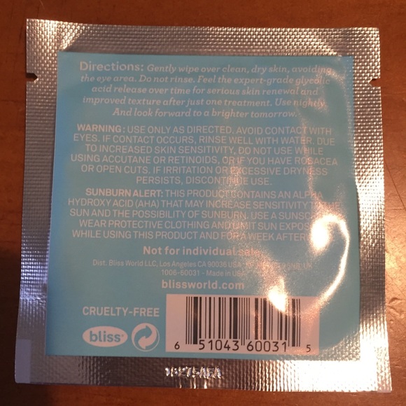 Bliss That’s Incredi-peel Glycolic Pads - Picture 10 of 11